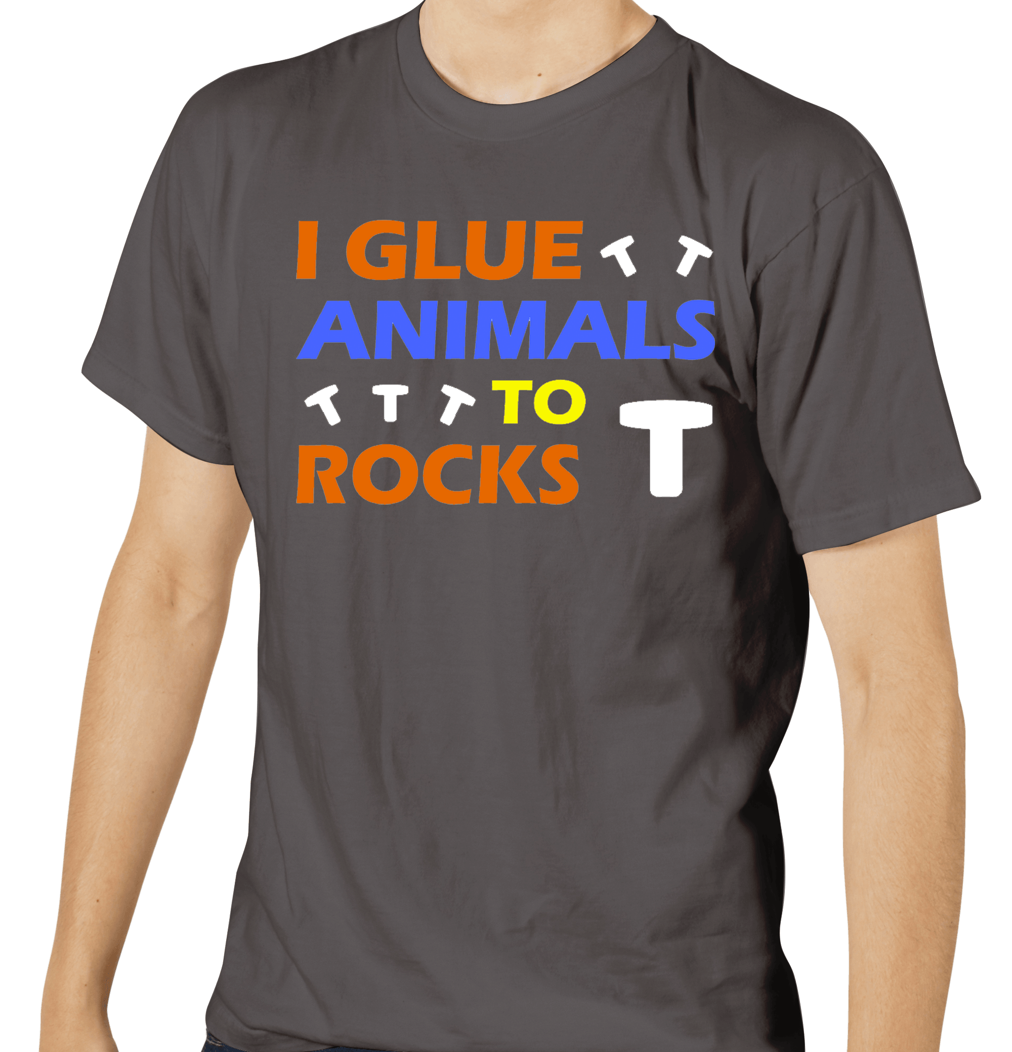 I Glue Animals To Rocks T-Shirt Dark Grey
